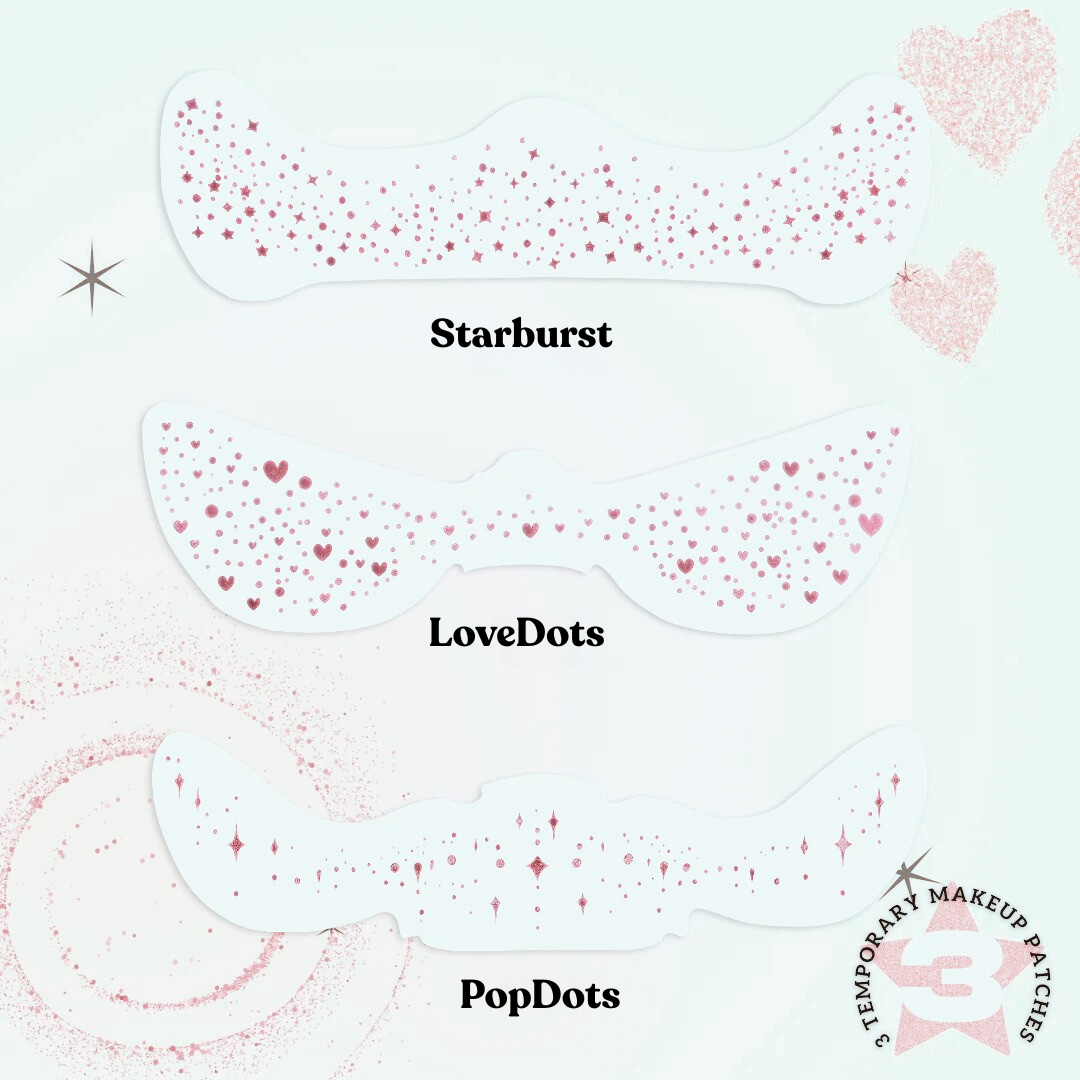 Rose Gold Stardust Speckles Makeup Patches