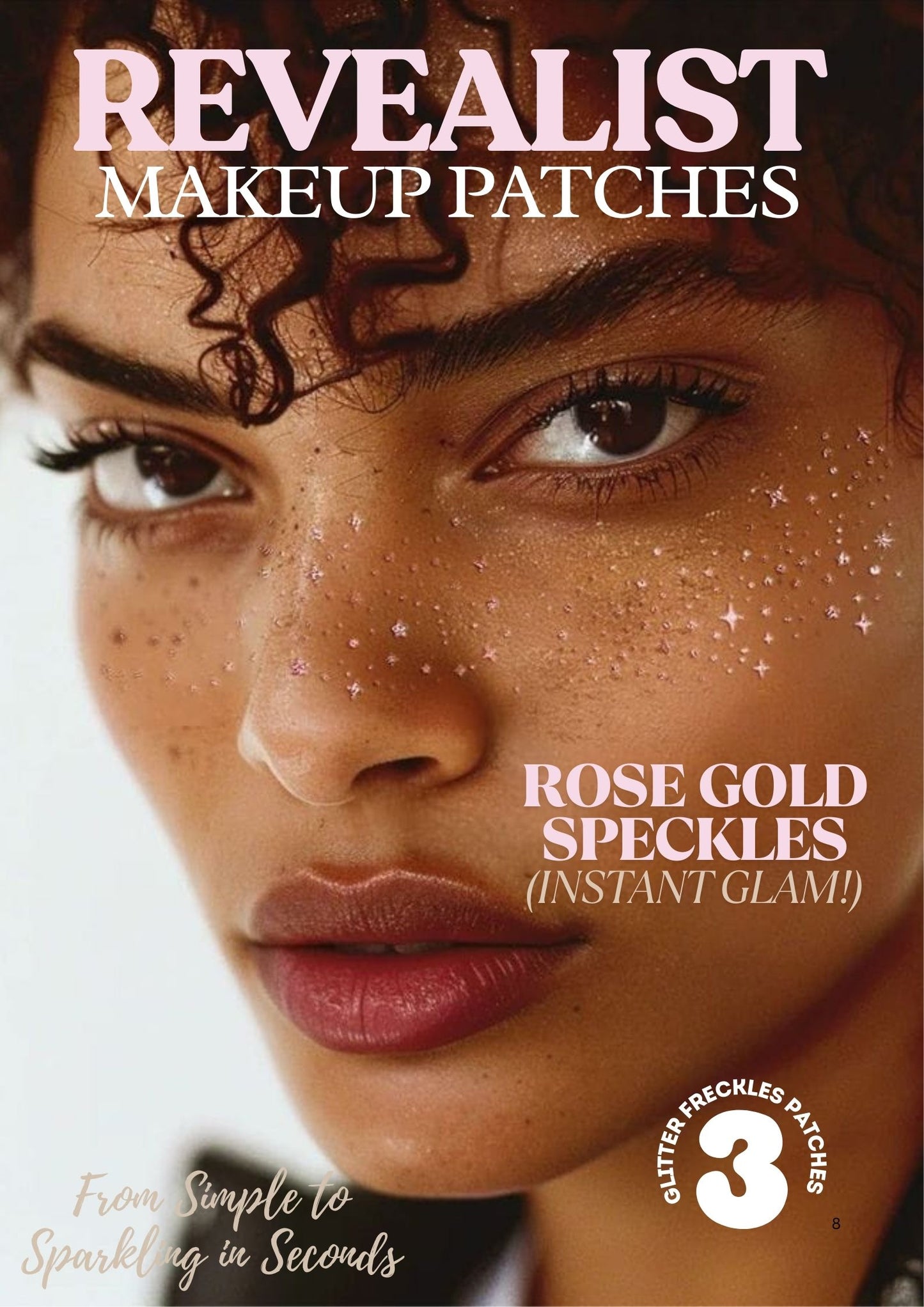 Rose Gold Stardust Speckles Makeup Patches
